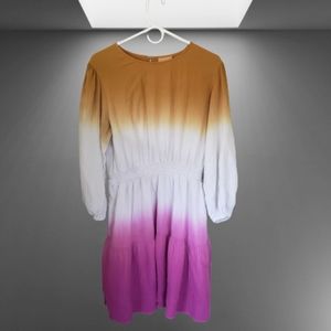 Pink and yellow and white summer dress